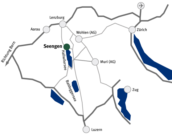 Zufahrtsplan der Gemeinde Seengen